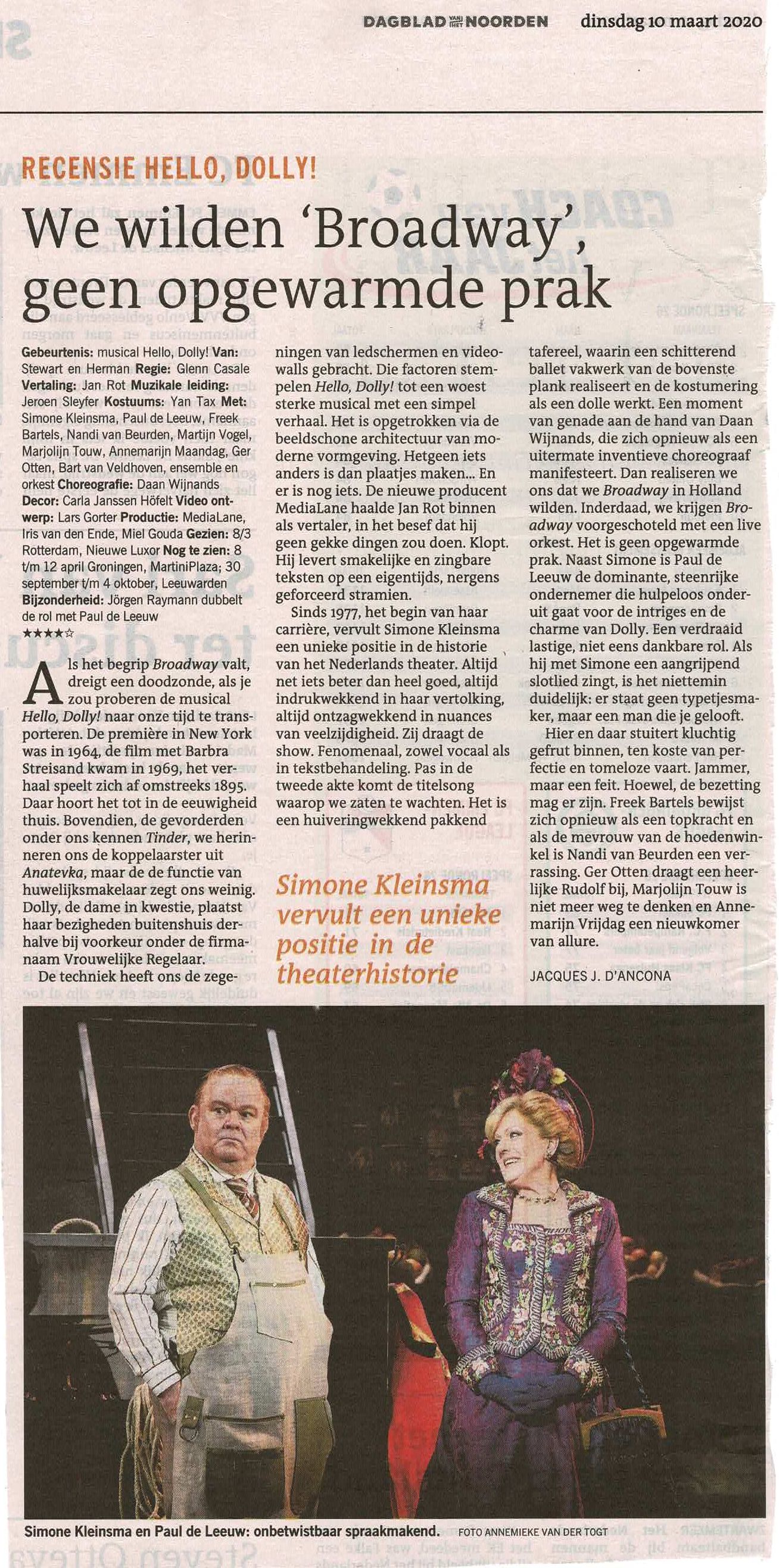 Hello Dolly - resencie DvhN Hello Dolly - resencie DvhN